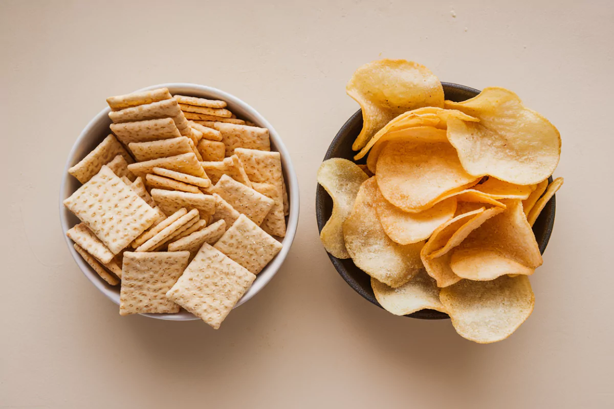 Are Rice Crackers Healthier Than Potato Chips?